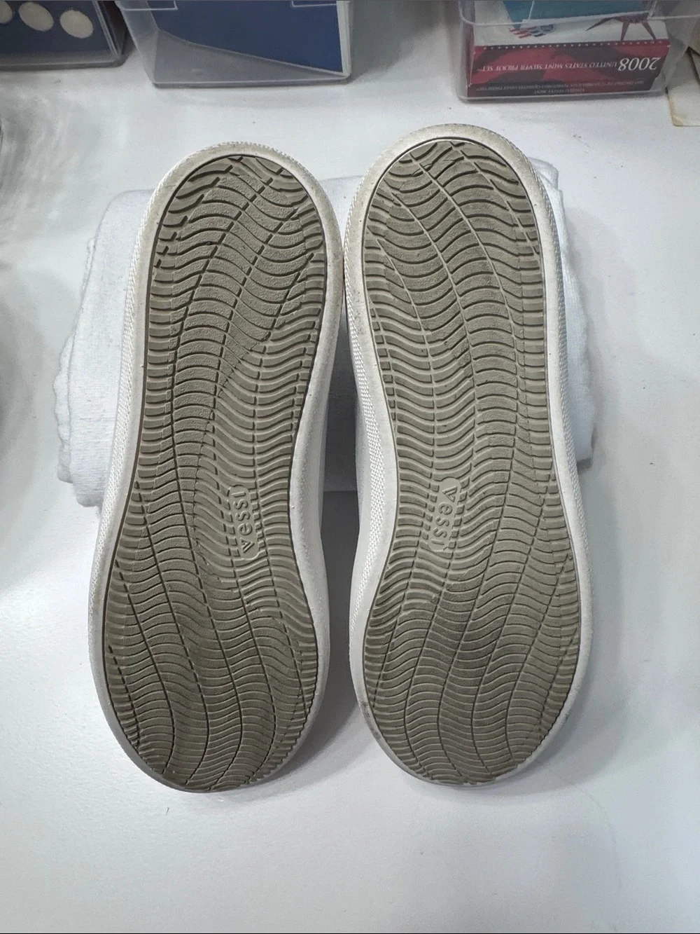 Vessi Women’s Soho White Sneakers with Cream Heel Tab